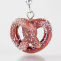 Handmade borosilicate glass pretzel earrings