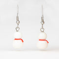 Christmas-themed handmade glass earrings for girls