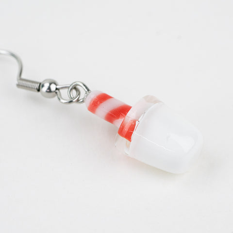 Mismatched dessert earrings made of glass