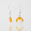 Bright handmade earrings inspired by sunrise colors