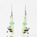 Handmade panda glass earrings by mmmelty