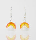 Handmade sunrise glass earrings by mmmelty